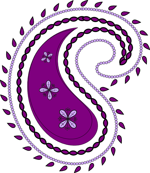 Blue Paisley Pattern Clipart - The Cliparts