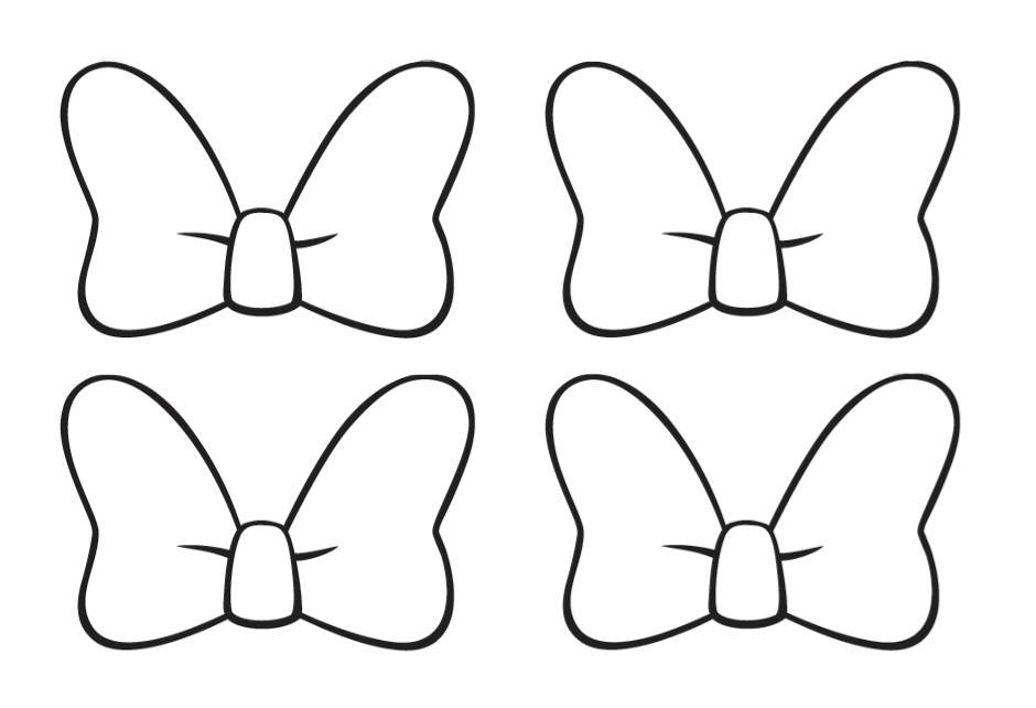 Best Photos of Bow Outline Printable - Minnie Mouse Bow Template ...