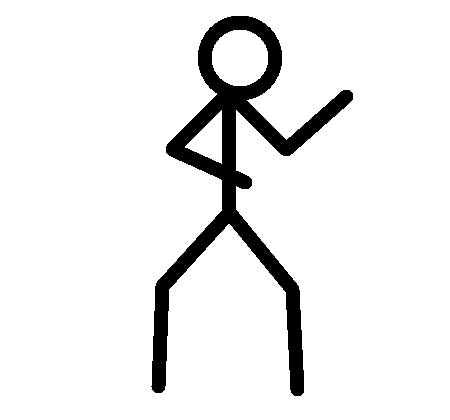 Thinking stick figure funny clipart animated