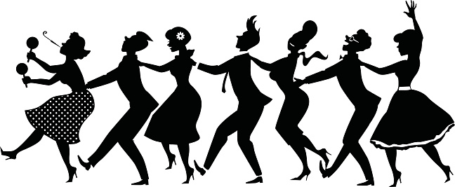 Conga Line Dance Clip Art, Vector Images & Illustrations