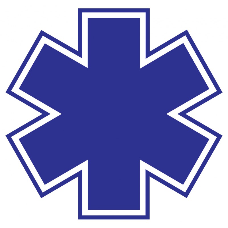 Reflective Standard Blue Star Of Life Decals