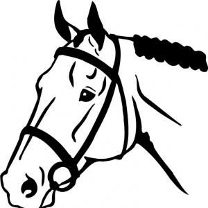 Free Horse Head Clip Art Black And White Graphic | ClipArTidy