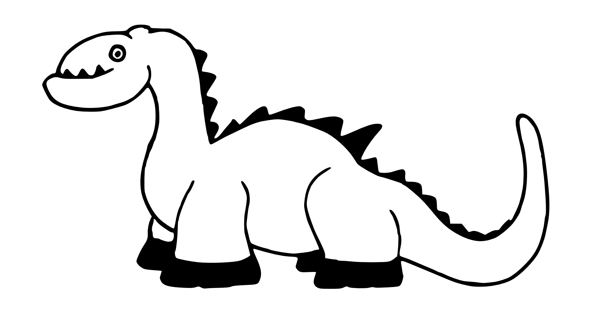 396 views dinosaur 1a black white line art scalable vector graphics svg ...