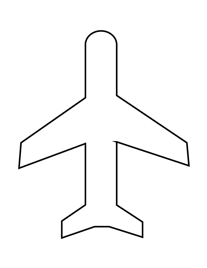 Free Printable Airplane Stencils H M Coloring Pages Clipart Best Clipart Best