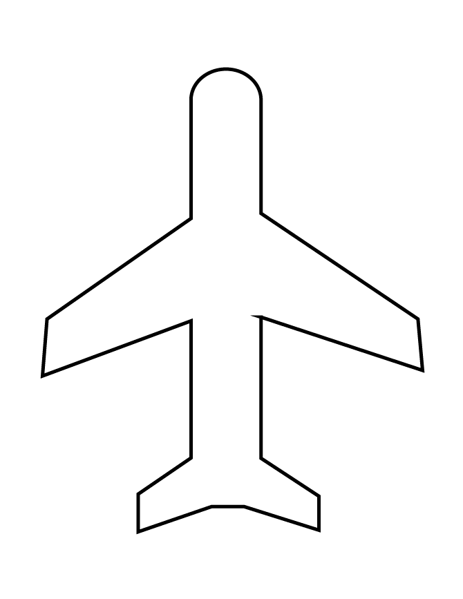 Free Printable Airplane Stencils | H & M Coloring Pages