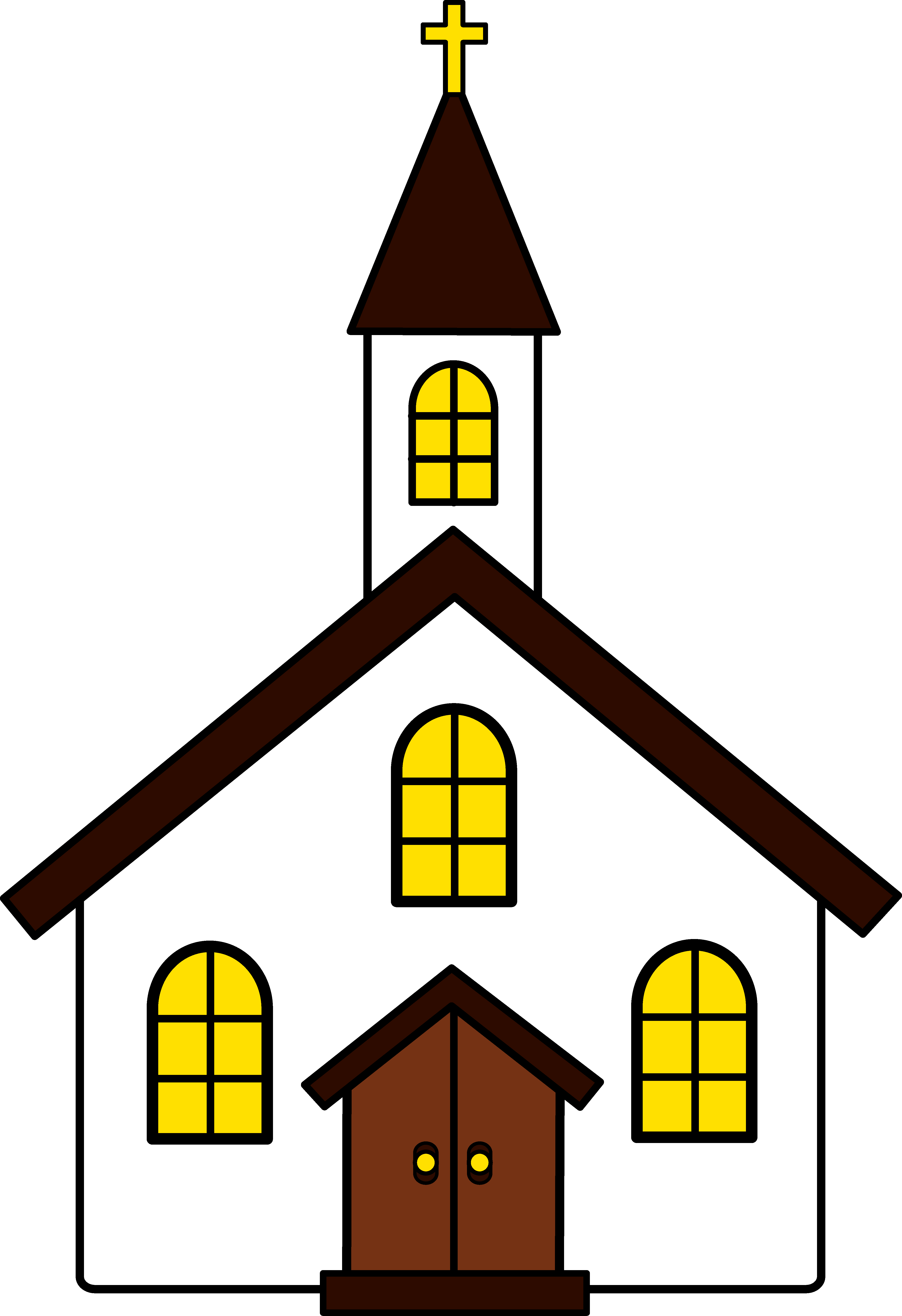 Old church house clipart