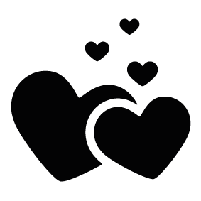 Love Hearts Silhouette | Silhouette of Love Hearts
