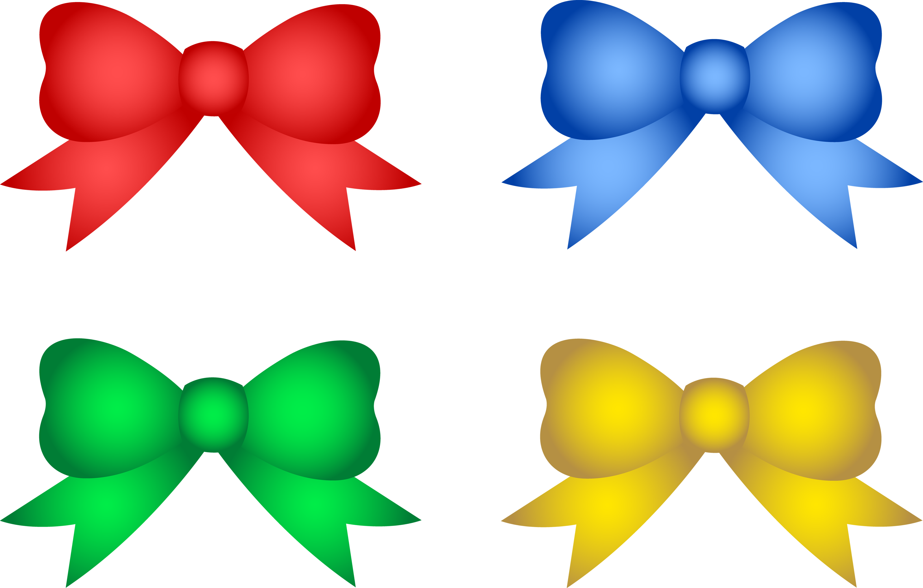 Christmas bow for tree clipart