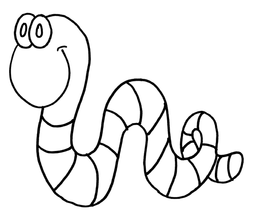 Inchworm Black And White Clipart
