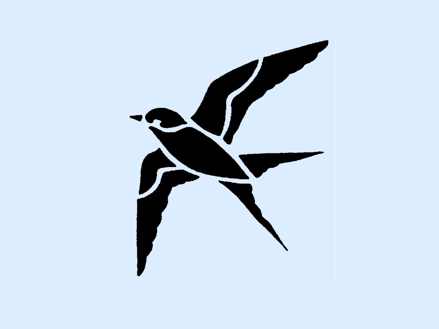 Bird in Flight Stencil 4x4.7 by ArtisticStencils on Etsy