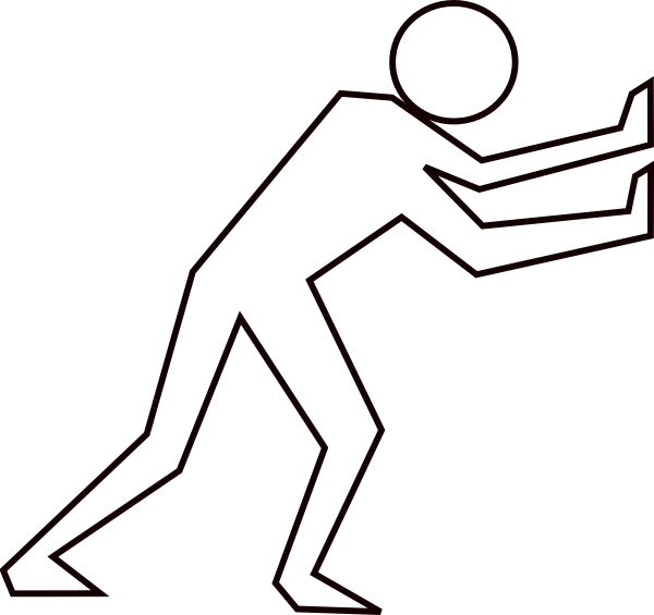 Outline of person ash clipart