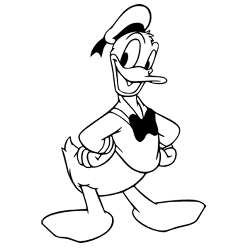 Line Drawing Of Donald Duck - ClipArt Best