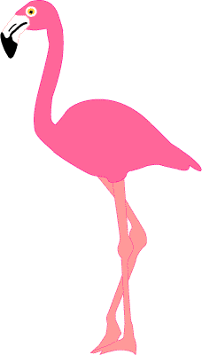 Cartoon flamingo clip art