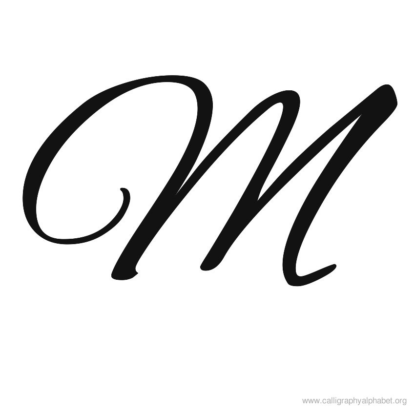 Calligraphy Alphabet M | Alphabet M Calligraphy Sample Styles ...