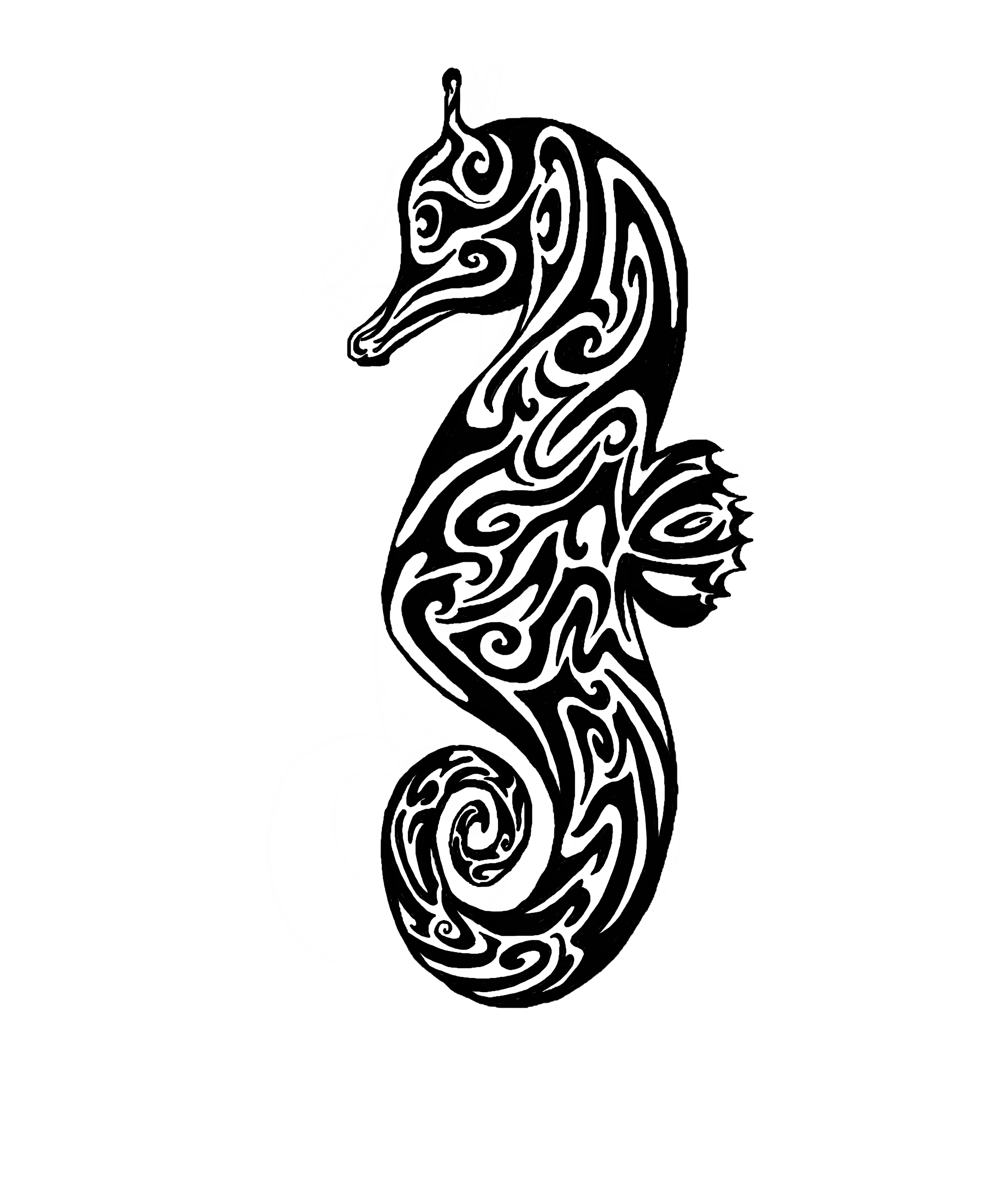 Seahorse Tribal Tattoo Idea | Fresh 2017 Tattoos Ideas