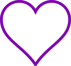 Purple Heart Outline clip art - vector clip art online, royalty ...