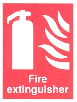 Fire extinguisher Pictogram + Text