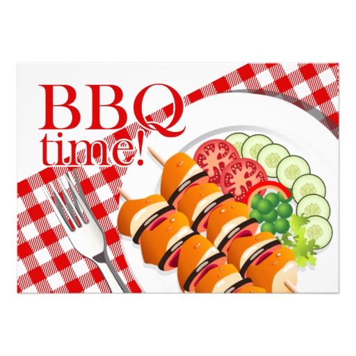 BBQ Backyard Cookout Summer Party Announcement from Zazzle.