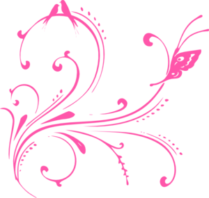 Pink Swirl Birds (butterfly Princess) clip art - vector clip art ...