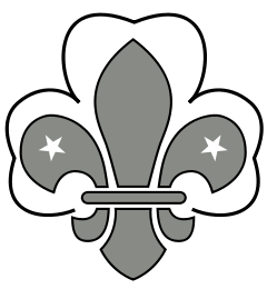 WikiProject Scouting fleur-de-lis greyscale.svg 