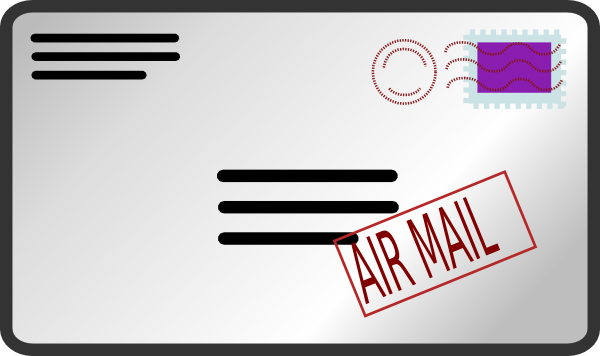 Air Mail Envelope clip art Free Vector