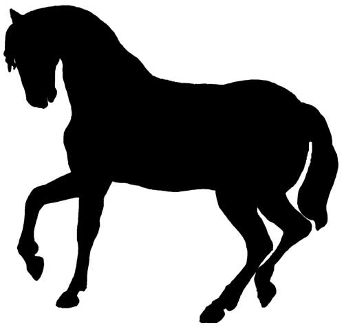 Cantering Horse Silhouette