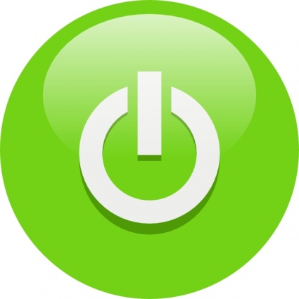 Green Power Button clip art - Download free Other vectors