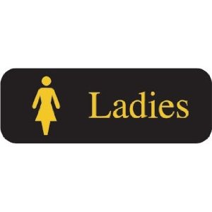 Ladies Toilet Sign - Self Adhesive Door Sign - make everyone aware ...