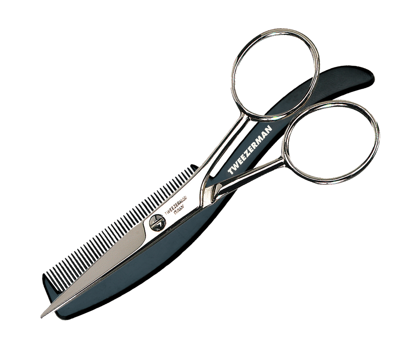 Moustache Trimming Scissors and Grooming Comb Set Tweezerman