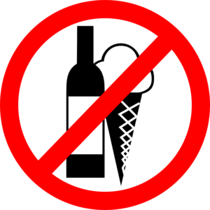 Sign No Drinks, No Ice Cream clip art - vector clip art online ...
