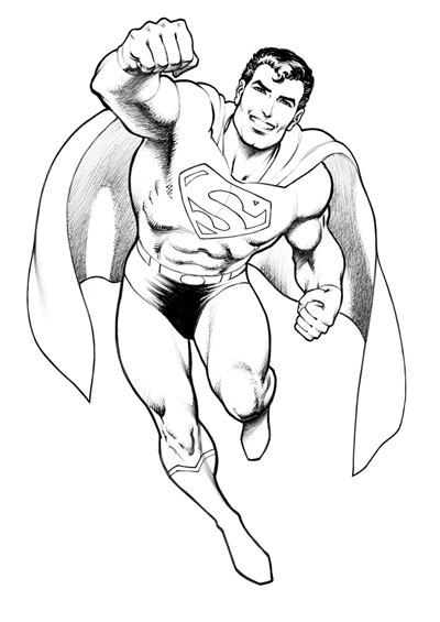 superman clipart black and white - photo #18