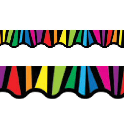 Classroom Display Borders | Rainbow Stripes Design