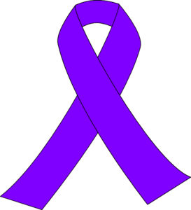 Purple Breast Cancer Ribbon clip art - vector clip art online ...