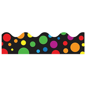 Big Rainbow Dots Bulletin Board Borders