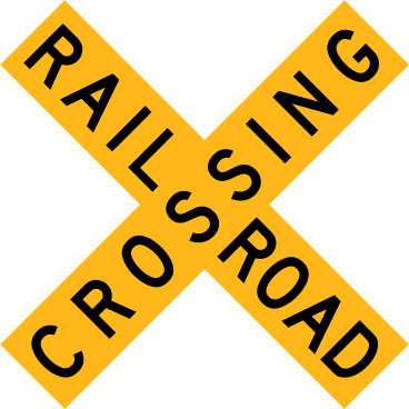 Botswana road sign - Railroad Crossbuck (old).svg 