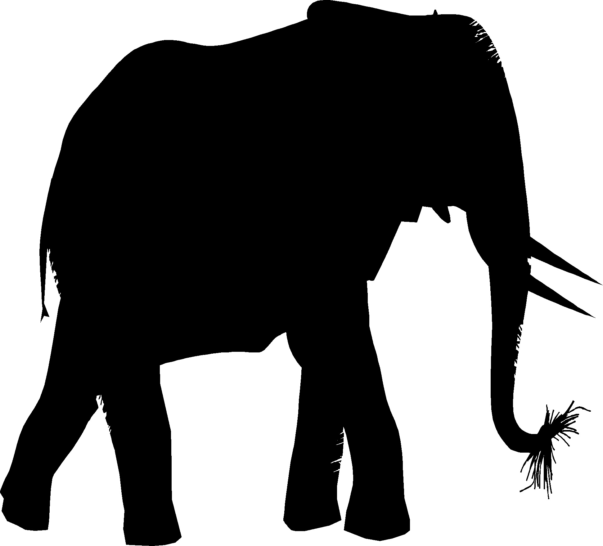 free elephant silhouette clip art - photo #33