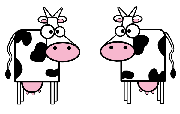 Cartoon Cows clip art - vector clip art online, royalty free ...