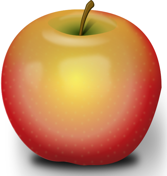 Photorealistic Red Apple clip art Free Vector