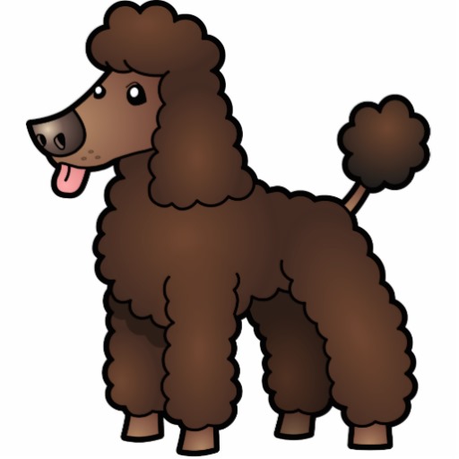 cartoon_poodle_brown_puppy_cut ...