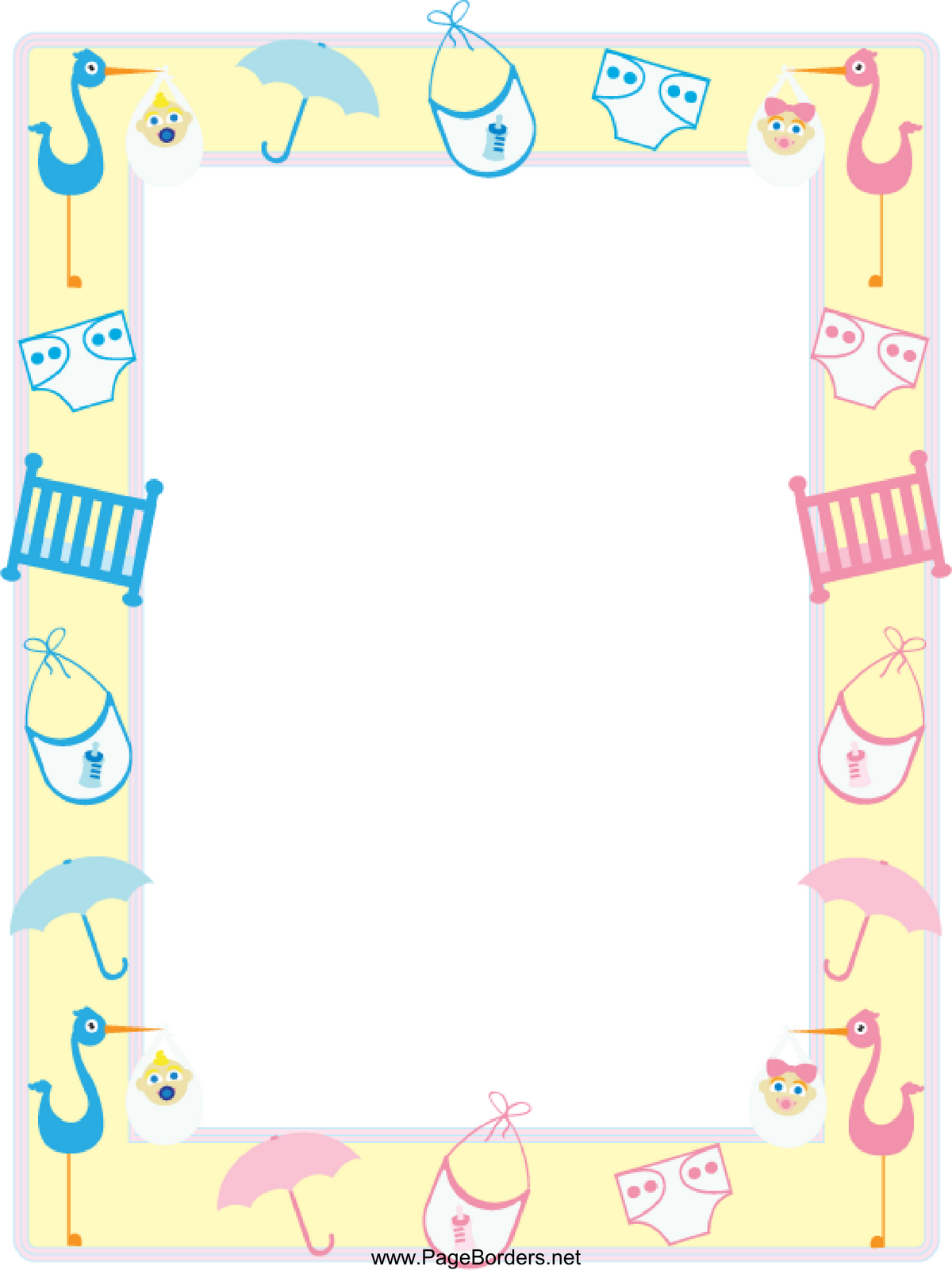 free borders for baby shower clip art - photo #6
