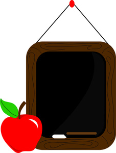 Chalkboard Clipart Image - Cartoon of a Little Chalkboard with an ...