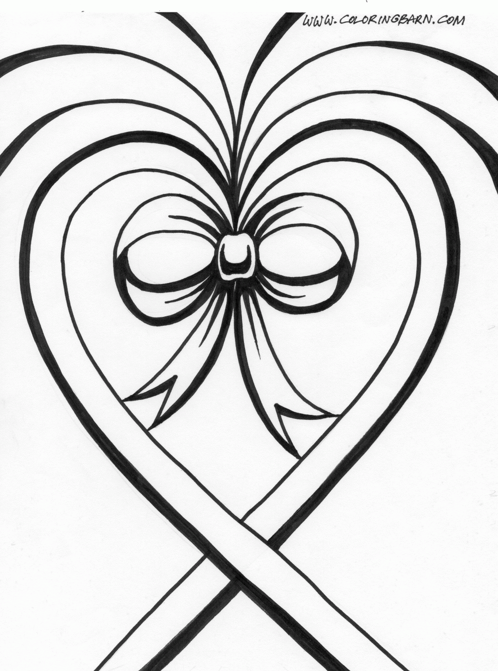 Heart Printable Coloring Pages | The Coloring Barn: Printable ...