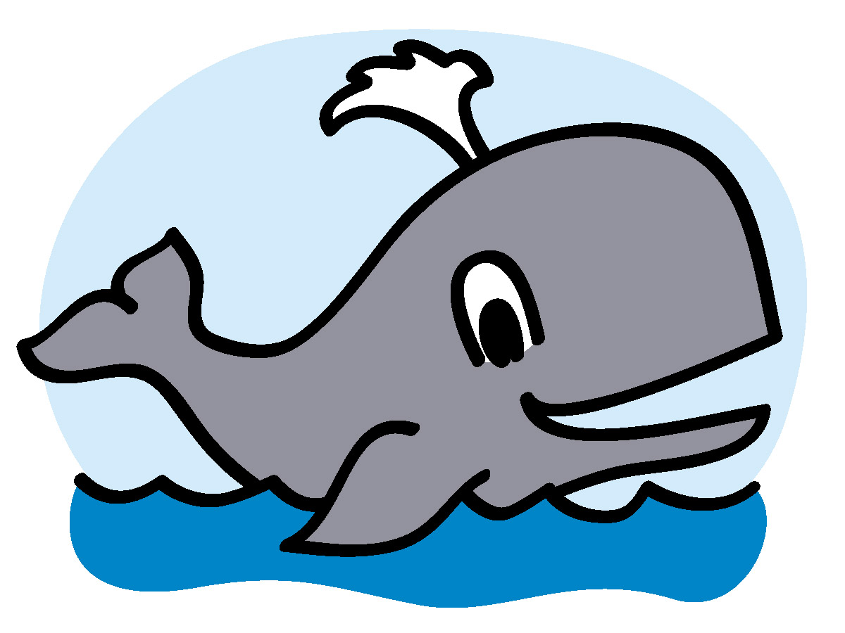 clip Art: Basic Words: Whale Color Unlabeled