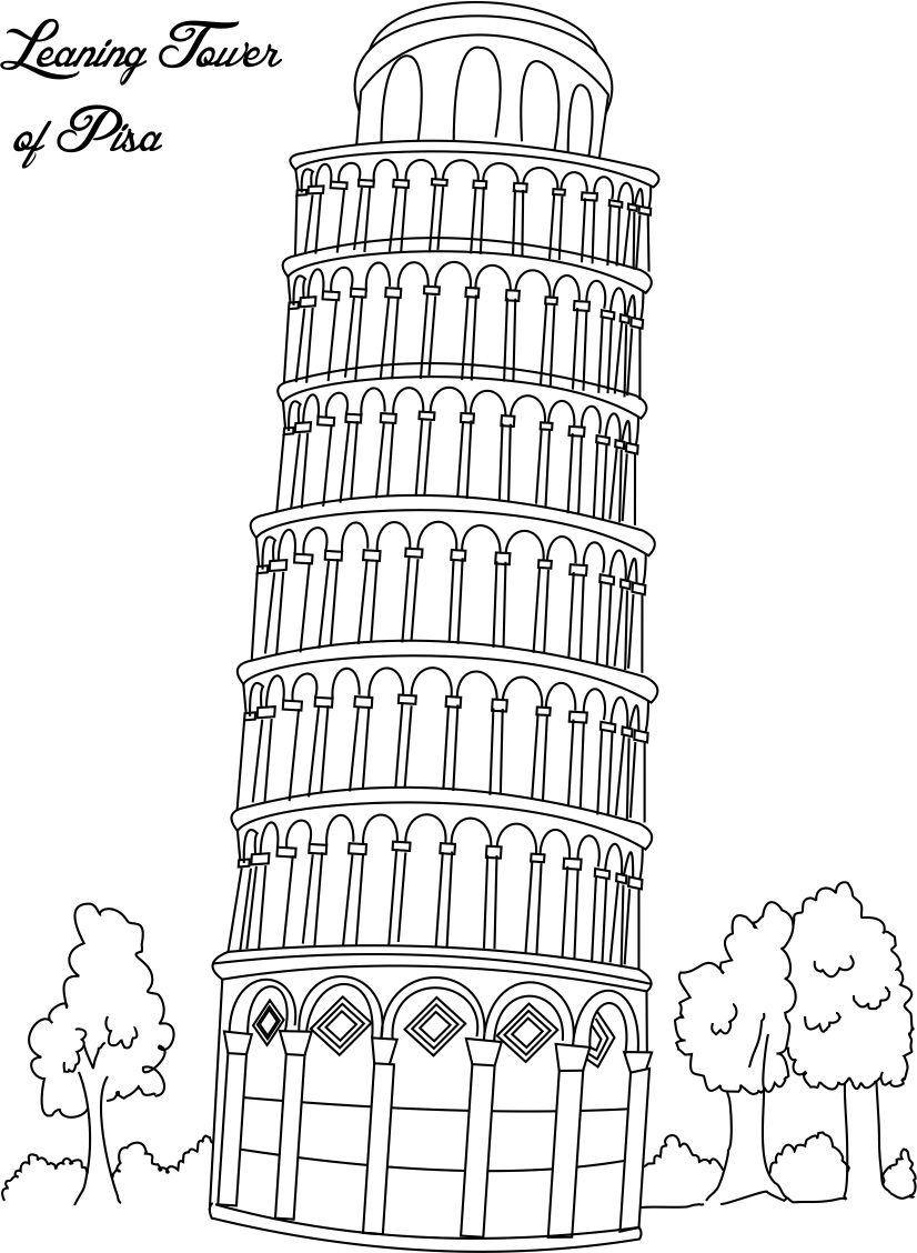 Tower Coloring Pages, Tower Coloring Sheets, Free Tower Coloring Pages, online Tower Coloring Pages, Tower clip art, Tower vector image