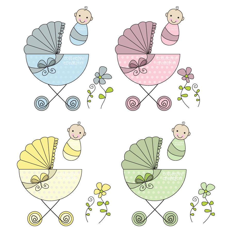 baby shower clip art for twins - photo #10