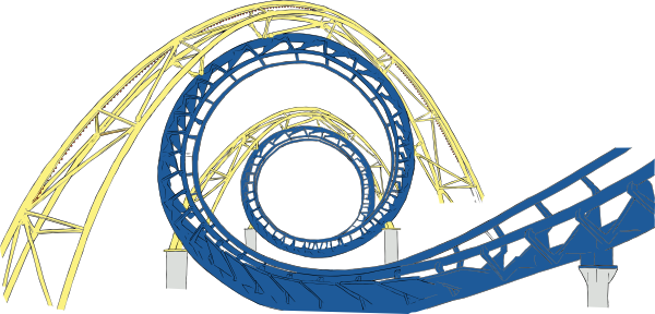 Pics For > Roller Coaster Loop Cartoon