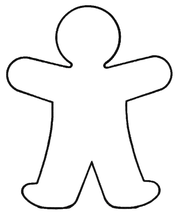 Clipart Of A Gingerbread Man Outline