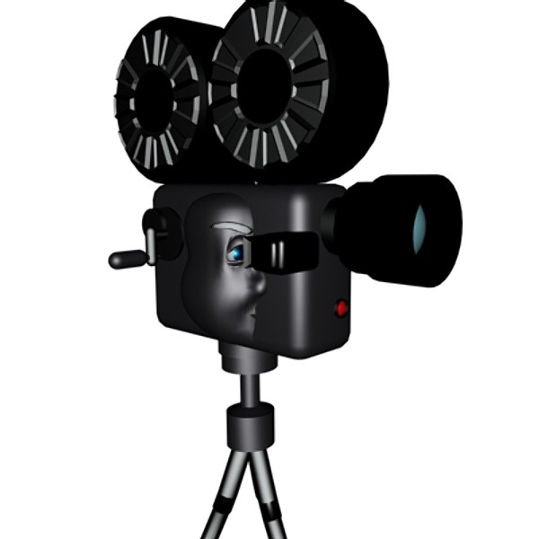 cartoon movie camera 3d model