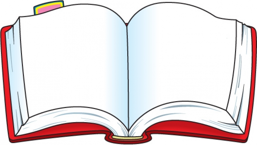 Open book cartoon clipart