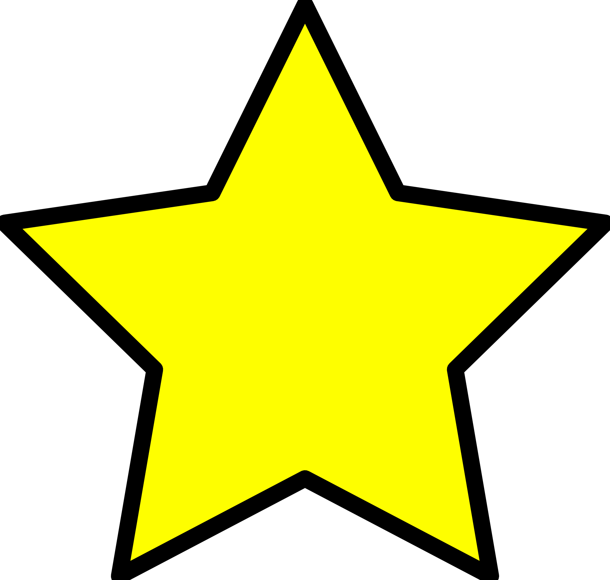Yellow 4 Point Star Clipart